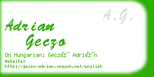 adrian geczo business card